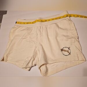 Puma Cream Athletic Shorts For Women